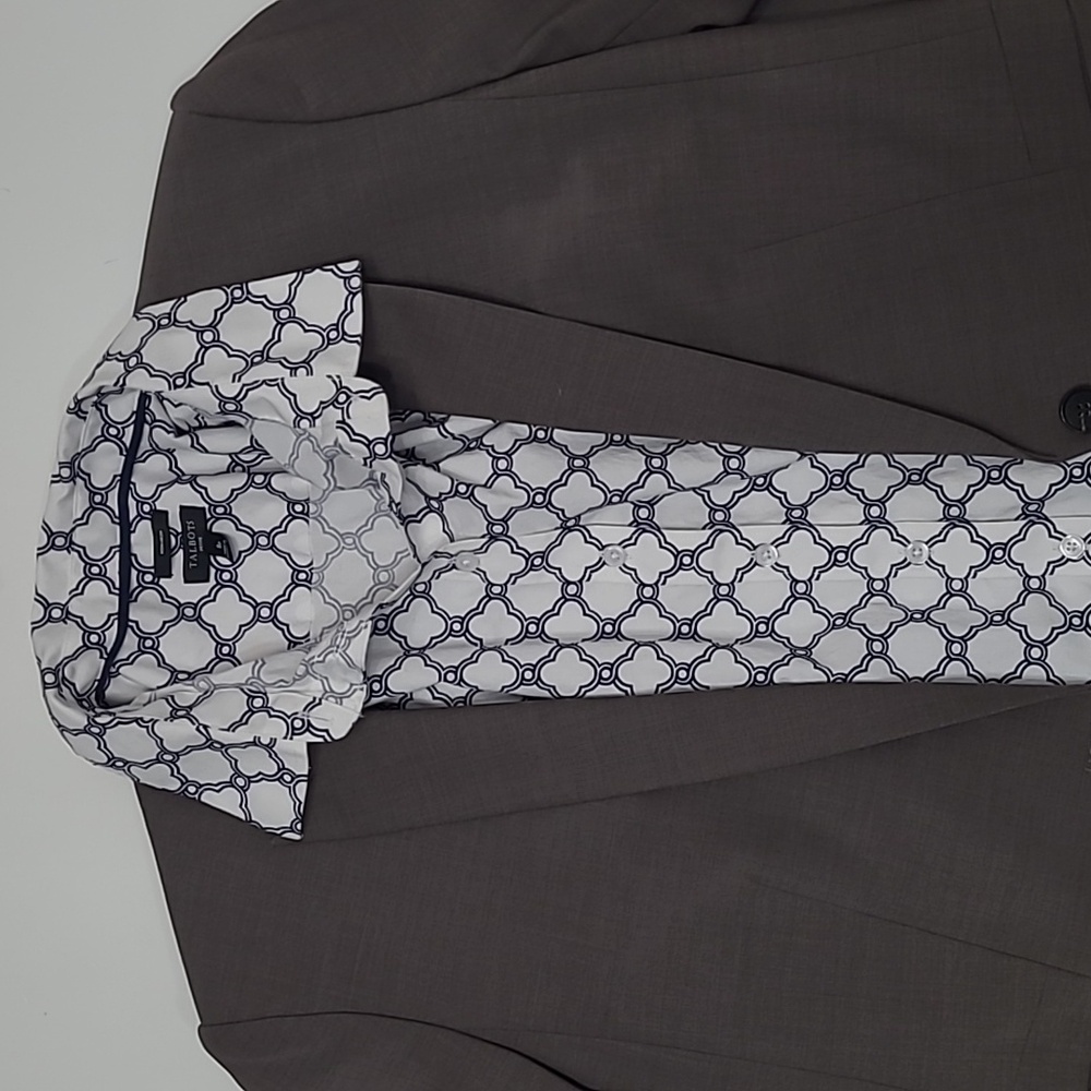 Talbots Patterned Button Up Shirt Collared Blouse… - image 16